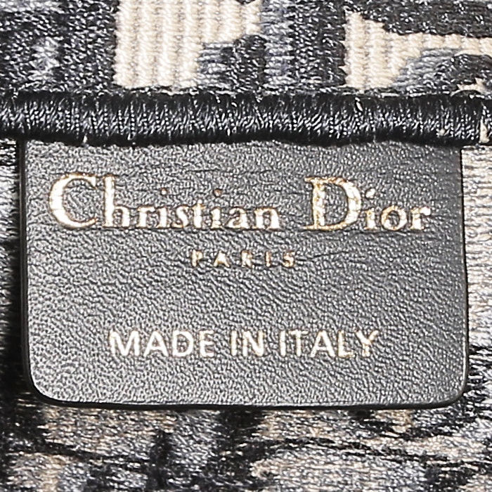 Dior  Book Tote shopping bag  in blue and beige monogram canvas Oblique - Detail D3