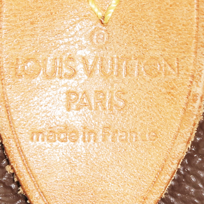 Borsa Louis Vuitton  Speedy 40 in tela monogram marrone e pelle naturale - Detail D3