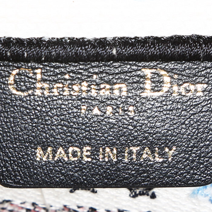 Sac cabas Dior  Book Tote petit modèle  en toile blanche - Detail D3