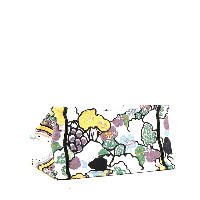 Shopping bag Dior  Book Tote modello piccolo  in tela bianca - Detail D4