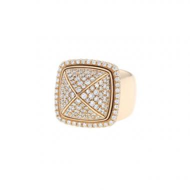 Force 10 ring Medium model 18K pink gold and diamonds - Fred Paris