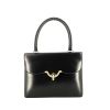 Hermès  Vintage handbag  in navy blue box leather - 360 thumbnail