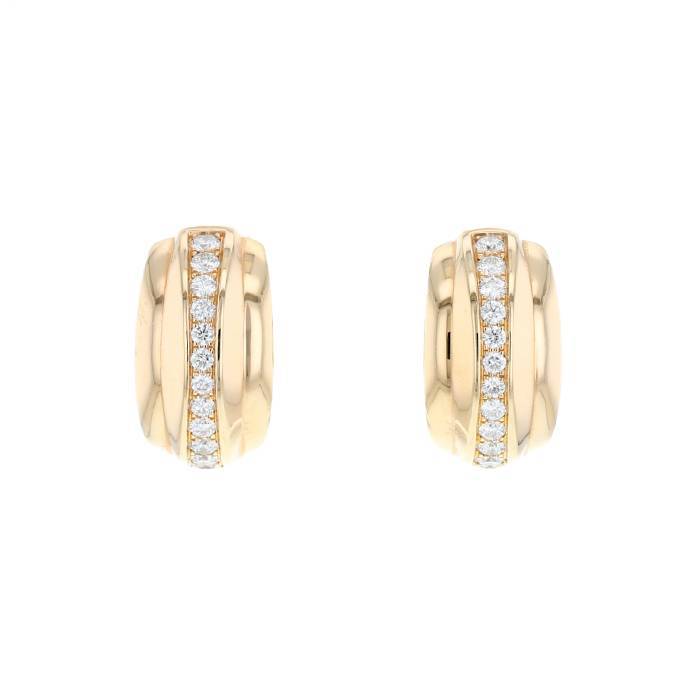 Chopard  earrings in pink gold and diamonds - 00pp