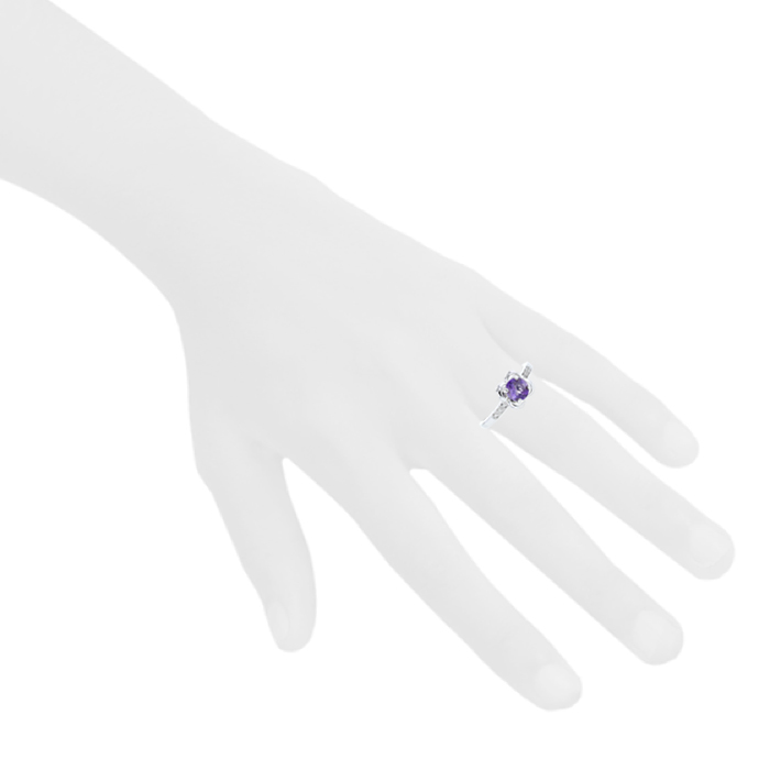Mauboussin Désirez Amour ring in white gold, amethyst and diamonds - Detail D1