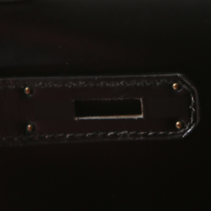Borsa Hermès  Kelly 32 cm in pelle box nera - Detail D5