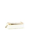 Chanel  Mademoiselle shoulder bag  in white and gold jersey - Detail D4 thumbnail
