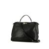 Fendi  Peekaboo large model  shopping bag  in black leather - 00pp thumbnail
