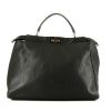 Fendi  Peekaboo large model  shopping bag  in black leather - 360 thumbnail