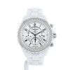 Reloj Chanel J12 Chronographe de cerámica blanca y acero Ref:  H1008  Circa 2006 - 360 thumbnail
