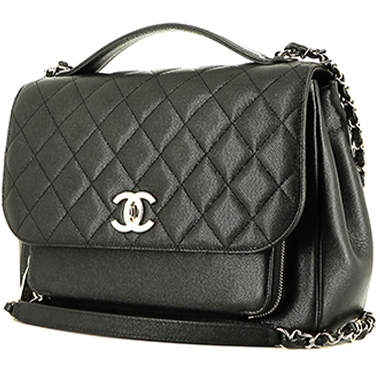Borsa Chanel  Business affinity in pelle martellata e trapuntata nera