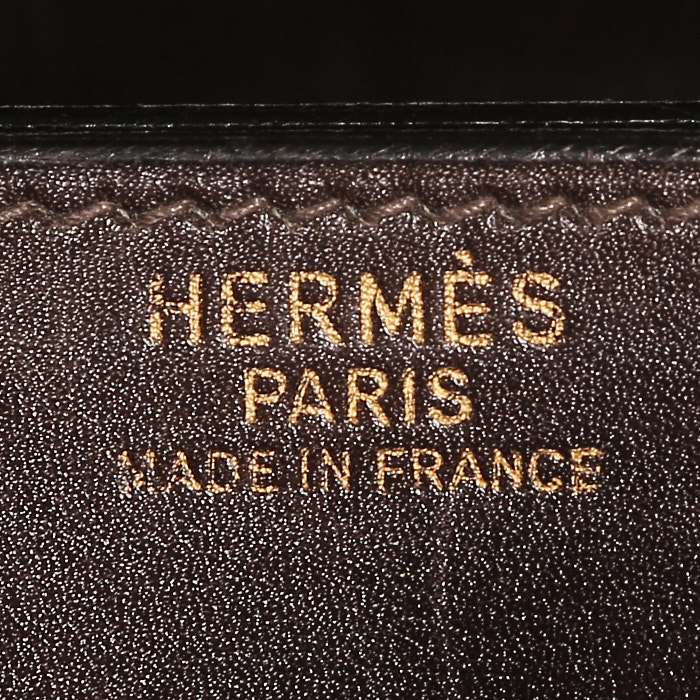 Borsa portadocumenti Hermès  Sac à dépêches in pelle box marrone - Detail D3