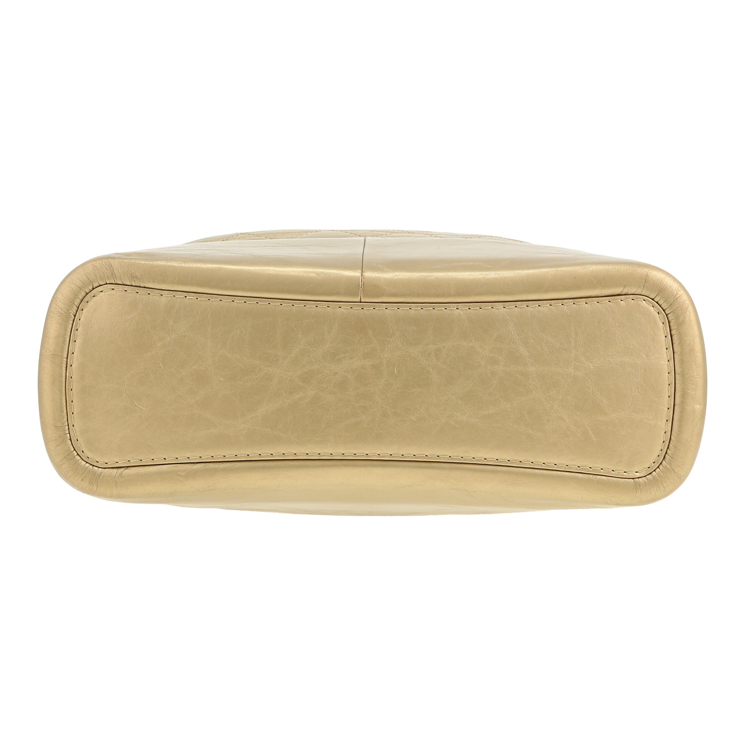 Bolso bandolera Chanel  Gabrielle  modelo mediano  en cuero acolchado dorado - Detail D1