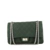 Chanel  Chanel 2.55 shoulder bag  in green quilted canvas - 360 thumbnail