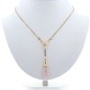 Collar Cartier Monica Bellucci de oro rosa, cuarzo y diamantes - 360 thumbnail