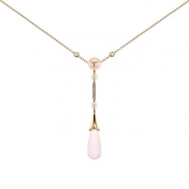Collana Cartier Monica Bellucci in oro rosa, quarzo e diamanti