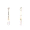 Cartier Monica Bellucci earrings in pink gold, quartz and pearls - 00pp thumbnail