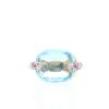 Pomellato Pin Up ring in pink gold, blue topaz, diamonds and pink sapphires - 360 thumbnail