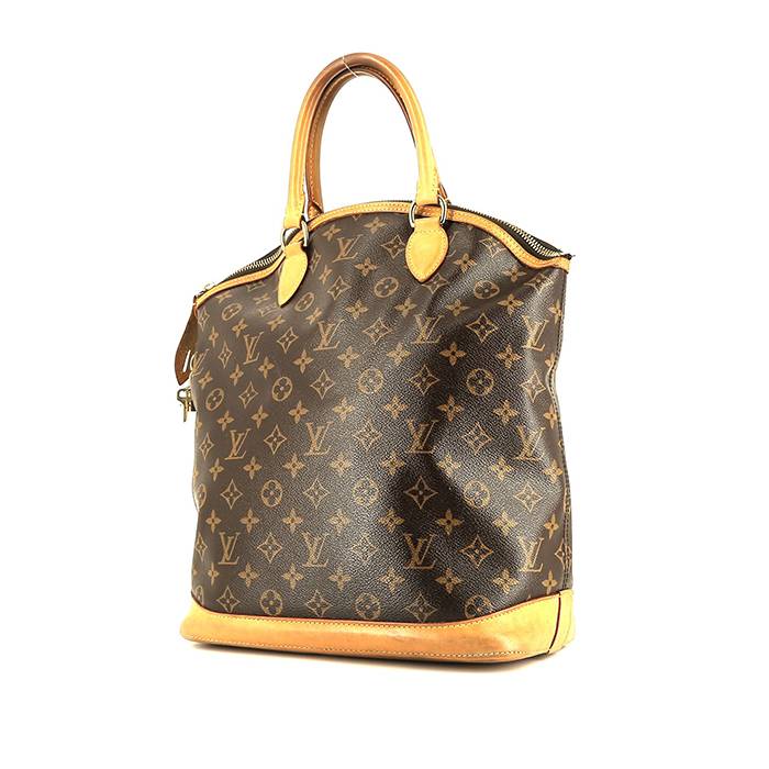 Louis Vuitton  Lockit handbag  in brown monogram canvas  and natural leather - 00pp