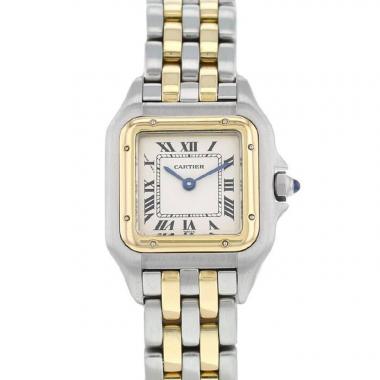 Montre Cartier Panthère en or et acier Vers 1990