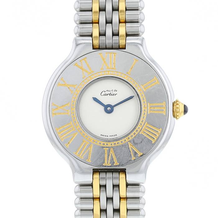 Reloj Cartier Must 21 de acero y oro chapado Circa 1999 - 00pp