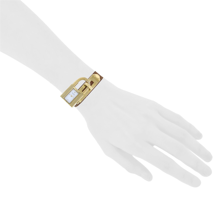 Hermès Montre Kelly  in gold plated Ref: KE1.201  Circa 1990 - Detail D1