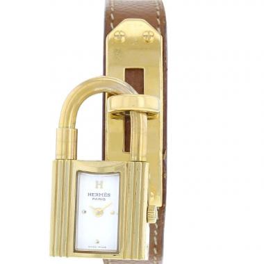 Orologio Hermès Montre Kelly in oro placcato Ref: KE1.201  Circa 1990