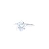 Vintage  solitaire ring in white gold and diamond - 00pp thumbnail
