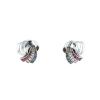Vintage   1960's earrings for non pierced ears in white gold, diamonds and sapphires - 00pp thumbnail