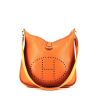 Sac bandoulière Hermès  Evelyne en cuir togo orange - 360 thumbnail