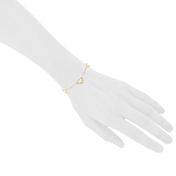 Bracelet Tiffany 
Co Open Heart moyen modèle en or jaune - Detail D1