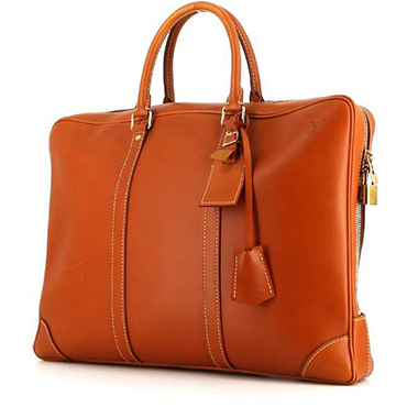 Borsa portadocumenti Louis Vuitton  Porte documents Voyage in pelle color cognac