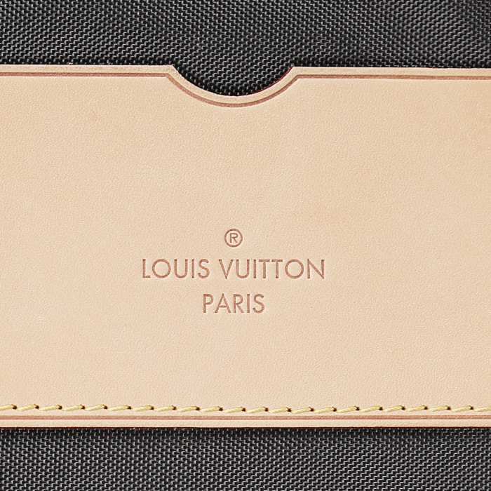 Maleta flexible Louis Vuitton  Pegase en lona Monogram marrón y cuero natural - Detail D3