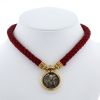 Bulgari Monete necklace in yellow gold, silver and ruby - 360 thumbnail
