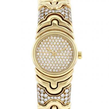 Montre Bulgari Parentesi taille XS  en or jaune et diamanté Ref: Bulgari - BJ01  Vers 2000