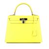 Bolso de mano Hermès  Kelly 28 cm en cuero epsom amarillo Lime - 360 thumbnail
