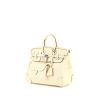 Hermès  Birkin 25 cm Cargo handbag  in white Nata canvas  and white Nata leather - 00pp thumbnail