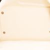 Bolso de mano Hermès  Birkin 25 cm en lona blanca y cuero blanco - Detail D2 thumbnail