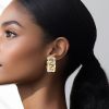 Poiray  earrings in yellow gold, white gold and diamonds - Detail D1 thumbnail