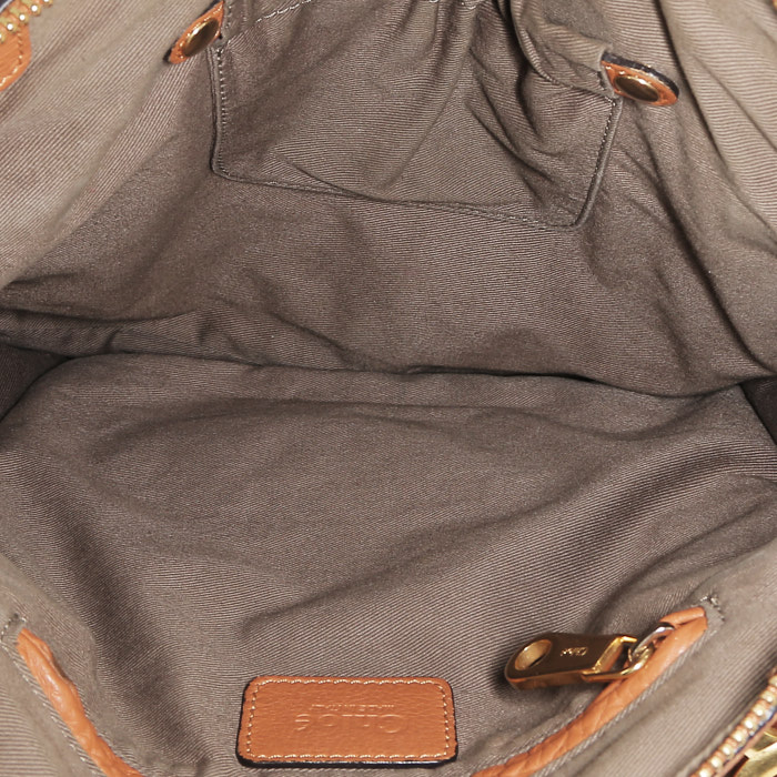 Borsa a tracolla Chloé  Marcie in pelle martellata gold - Detail D3