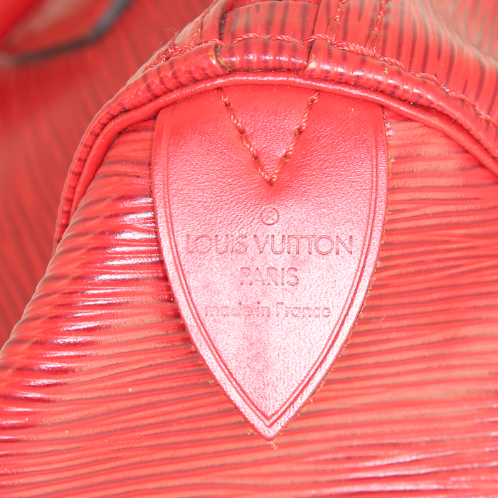 Borsa Louis Vuitton  Speedy 40 in pelle Epi rossa - Detail D3