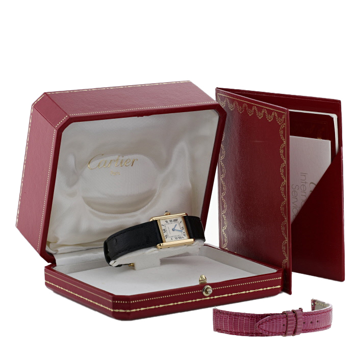 Montre Cartier Tank Louis Cartier en or jaune Vers 1990 - Detail D2