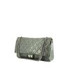 Chanel 2.55 large model  handbag  in grey quilted leather - 00pp thumbnail