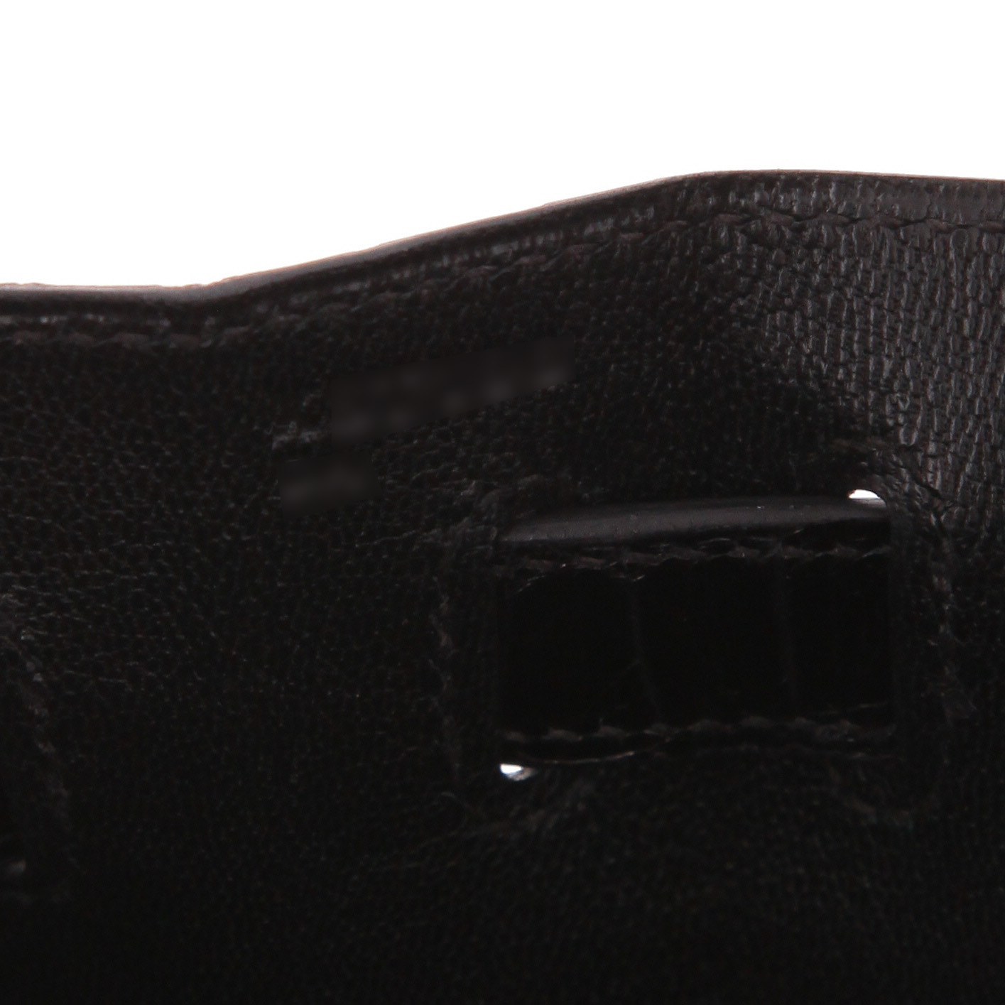 Bolso de mano Hermès  Kelly 32 cm en cocodrilo porosus negro - Detail D3