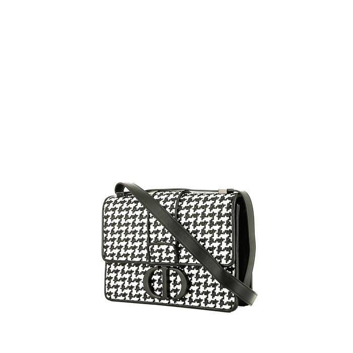 Dior  Montaigne handbag  in black and white leather - 00pp