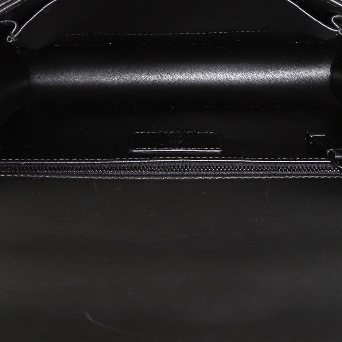 Bolso de mano Dior  Montaigne en cuero negro y blanco - Detail D3