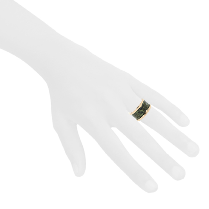 Sortija Bulgari B.Zero1 de oro rosa y mármol verde - Detail D1