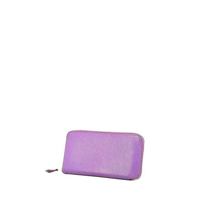 Billetera Hermès  Zippy en cuero Mysore violeta - 00pp