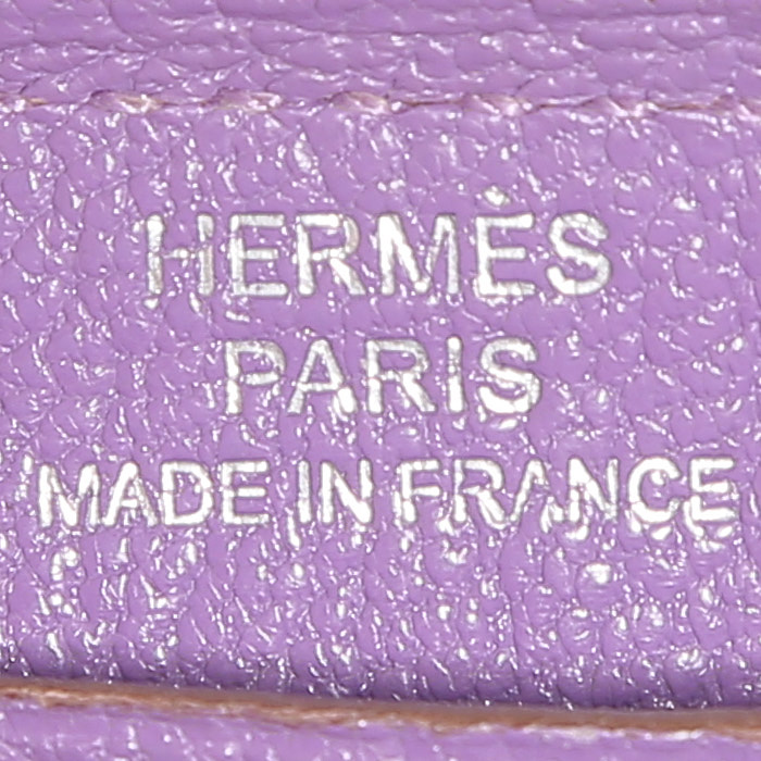 Billetera Hermès  Zippy en cuero Mysore violeta - Detail D3