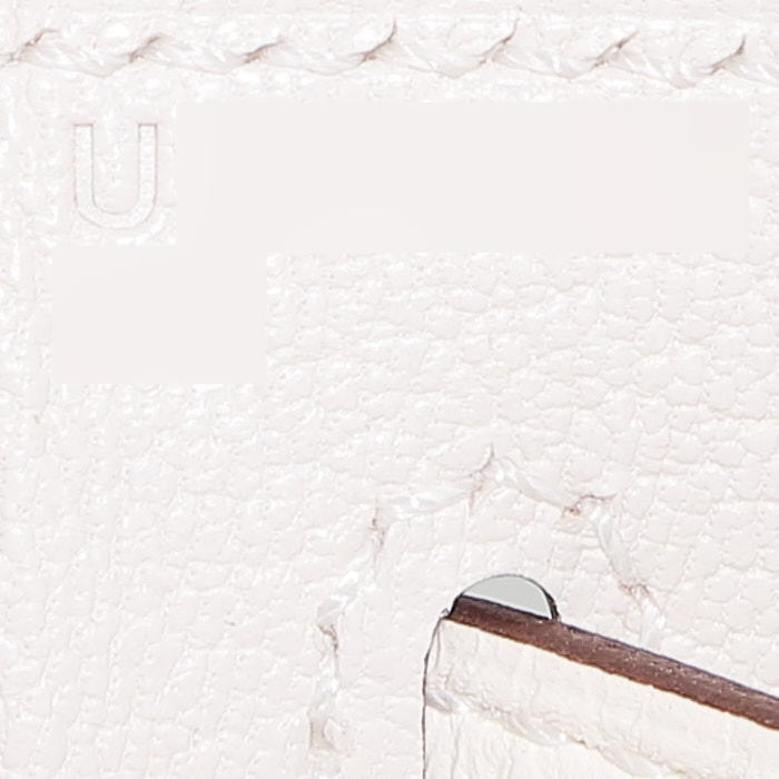 Sac à main Hermès  Kelly 28 cm en cuir togo blanc Nata - Detail D5