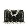 Bottega Veneta  Cassette shoulder bag  in black braided leather - 360 thumbnail